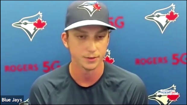 Blue Jays' Borucki Shares Thoughts on Ejection, Kiermaier's Card Theft